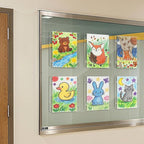 NIUBEE Acrylic Window Sign Holder with Suction Cups 8.5 X 11, Clear Acrylic Frames Glass Door Mount, Displaying Artworks, Menus, for Office, School Hallway, Home, Restaurant (12 Pack)