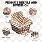 Padded Shopping Cart Cover for Baby Boy & Girl, High Chair Cover for Restaurant Seat, Machine Washable Infant Toddler Buggy Seat Cover (Checkered)