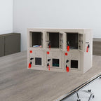 6 Slots Cell Mobile Phone Steel Locker with Lock, Cell Phone Locker with Charging Station, Cellphone Locker for Schools, Conference Rooms, and Offices