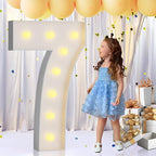 Imprsv 3FT Light Up Numbers Letters, Marquee for 70th Birthday Decorations, Anniversary Party Decor, Mosaic for Balloons, Pre-Cut Foam Board Kit