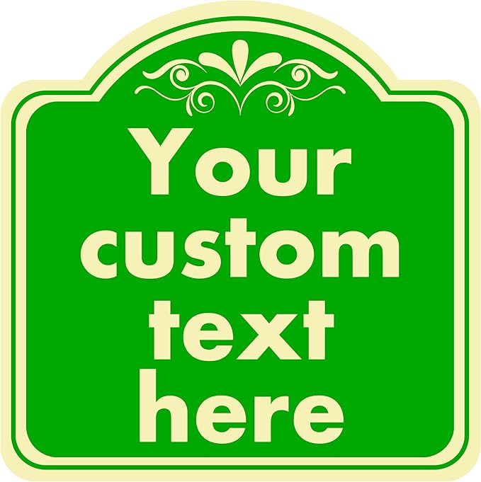 Aluminum Custom Street Sign, Personalized Sign, Modern/Customizable, Green, 18*18 Inch, Office, Property, Bedroom, Promotional, Exit, Bar, Instruction, Warning, Lawn, Garage, Parking