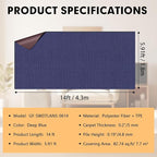 Marine Carpet,6 FT x 14 FT Deep Blue Indoor Outdoor Carpet 0.2" Thick Boat Carpet with Water-Proof TPE Backing, Non-Slide Outdoor Marine Carpet Roll for Home, Patio, Porch, Deck