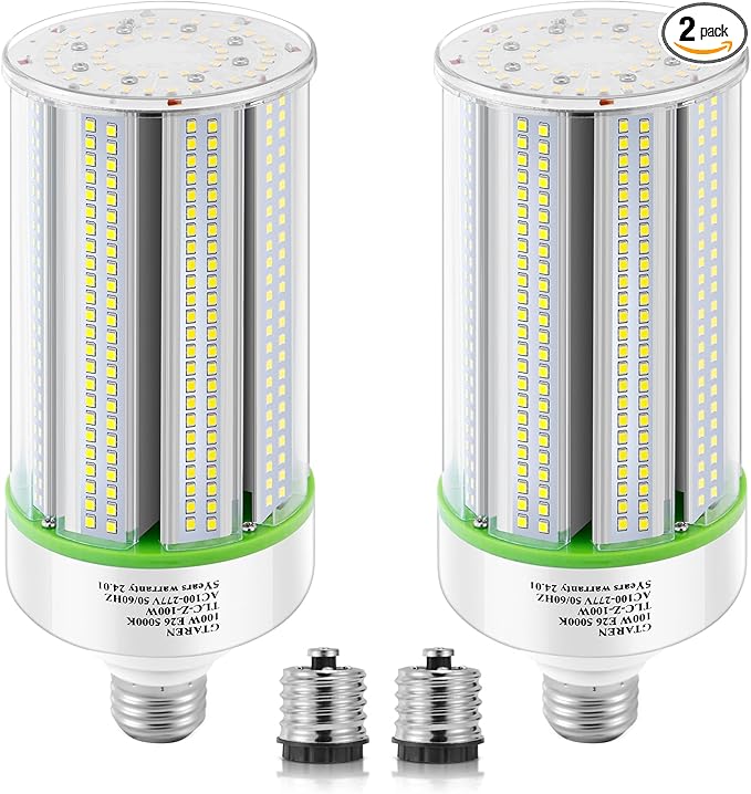2-Pack 80W LED Corn Bulbs,E26/ E39 Base LED Light,5000K,AC110-277V,LED Replacement Metal Halide HID CFL for Commercial Industrial Lighting Warehouse High Bay Light Fixture Garage Workshop