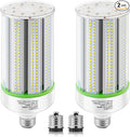 2-Pack 50w Corn LED Light Bulb,E26/E39 led Bulbs,120-277v 5000k,Replacement HID HPS Mercury Vapor CFL Metal Halide Lamp for Indoor Outdoor Garage Yard Driveway Storage Room Work Shop