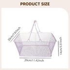Shopping Basket Wire Portable Multipurpose Vegetables Fruit Storage with Handles for Garden Retail Store Pantry, Pink