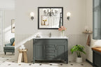 36x32 Inch Black Bathroom Mirror for Wall, Thick Metal Framed Rectangle Mirrors for Over Sink, Bedroom, Living Room, Entryway, Anti-Rust, HD Tempered Glass