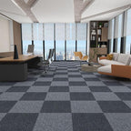 Carpet Tile 24” X 24” Self Adhesive Carpet Floor Tiles Anti-Slip Reusable Carpet Squares Peel and Stick Carpet Floor Tile Easy Install DIY for Bedroom Living Room (21, Dark Grey)