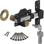 GateMate 2 ¾”(70mm) Double Locking Long Throw Gate Lock 5 Keys Included, Stainless Steel, High Durability, Ideal for Gates and Doors, Corrosion-Resistant.