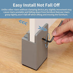 Bed Risers with Adjustable Screw Clamp, Fits Thickness of Furniture Frame from 0 to 1.5 Inch, Elevation in Heights 4" Heavy Duty Risers for Table Cabinet Dresser Support up to 5000lbs (4Pack, Grey)