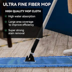Commercial 48 Inch Dust Mop Head: Replacement Heavy-Duty Sweeper and Janitorial Industrial Dust Mop Head for Floor Cleaning, Office, School, Restaurant, Hospital (3 Pack - Blue)