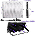 2 Pack 300W Black Lights, Blacklight Flood Light with Plug and Switch,for Glow Party, Black Light Party, Halloween, Body Paint, Neon Glow, Fluorescent Poster, Stage Lighting