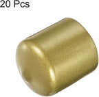 uxcell 20pcs Rubber End Caps 29mm ID Vinyl Round Tube Bolt Cap Cover Thread Protectors Gold