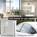 Shower Squeegee with Long Handle, 15-51" Telescopic Squeegee for Window Cleaning, Window Squeegee for Glass Doors, Extendable Window Cleaner Tool for Tile Walls, Sliding Door, Floor, Car Windshield-GD