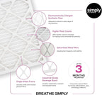 Simply 21x22x1 Air Filter, Merv 8, 6 Pack, For Home AC Furnace & HVAC (Actual Size: 20.75"x21.75"x0.75") DUST, Pet, & Allergy Control