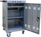 Laptop and Tablet Charging Cart, 35 Unit Device Mobile Charging Station for Chromebook, Tablet, Laptop, with Charging Port Screen Size Up to 16.3", Suitable for Office, Classroom, etc (Silver)