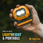 LED Rechargeable Work Light, 2Pack 1500LM Portable COB Magnetic Lights with 3 Modes & 360°Rotatable, IPX4 Waterproof Worklight for Car Repairing, Job Site Lighting, Emergency (2 PCS)
