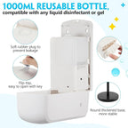 Blulu 2 Pack Automatic Hand Sanitizer Dispenser with Stand and Drip Catcher and Refillable Bottle Stand Sanitizing Station for Restaurants, Schools, Churches