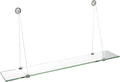 Spancraft Glass CR-4.75x12-Brushed Steel Crane Glass Shelf, Brushed Steel, 4.75" x 12"