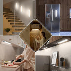 Under Cabinet Lights, 2500mAh 12 Inch Motion Sensor Rechargeable Battery Operated Wireless Under Counter Lights Indoor, Magnetic 108-LED Dimmable Closet Lights for Kitchen with 3 Color Temps 5-Pack