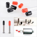 uxcell 20pcs Rubber End Caps 8mm(5/16") ID Vinyl PVC Round Tube Bolt Cap Cover Screw Thread Protectors Clear