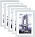 VCK 13 by 19 Poster Frame in White with Polished Plexiglass Set of 5 Horizontal and Vertical Formats with Included Hanging Hardware