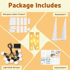 imprsv 3FT Marquee Letters, Mosaic Light Up Letters for Birthday Baby Shower Wedding Engagement Party Backdrop Decor, Large Marquee N for Party Decorations