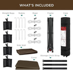 Best Choice Products 10x10ft Easy Pop Up Canopy w/Side Wall, 10 Pockets, Portable Carrying Case, 1-Button Setup, 4 Weight Bags - Brown