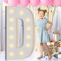 imprsv Light Up Letters, 4FT Marquee Letters for Birthday Wedding Engagement Party Decor, Large Marquee D for Party Decoration Arch Kit Decorations