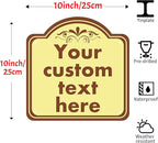 Custom Weatherproof Sign, Aluminum, 10*10 Inch, Indoor & Outdoor, Office, Home, Business, Delivery