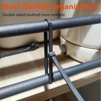 Zip Ties Assorted Size,8+12+14+18 Inch Double Sided Toothed,100 LBS Tensile Strength Heavy Duty Cable Wire Ties With Self-Locking Adjustable More Durable Nylon Tie Wraps for Indoor Outdoor（400 Pack）