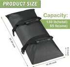 Esmorah Umbrella Base Weights Sand Bags, 2 Pack 65lbs Fillable Weight Bags to Hold Things Down, Black Weighted Base Sandbags for Outdoor Furniture Patio Cantilever Umbrellas Stand (Without Sand)