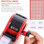 2 Pack Pricing Gun - 8 Digits Price Tag Gun with 8000 Labels & 4 Ink Rollers Kit Red Pricing Label Maker for Retailer,Supermarket