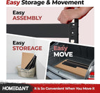 HOMEDANT 5 Tier Storage Shelves Adjustable Laminated Boltless Garage Metal Shelving Unit Heavy Duty Utility Rack Shelf Warehouse Pantry Closet Kitchen (10, (XL Deep) 48.1" W, Black)