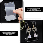 PH PandaHall 10pcs Acrylic Earring Holder Single Pair L-Shape Jewelry Displays Stand Earring Organizer for Jewelry Dangling Slant Back Display Props Show Retail Store Marketing 1.3x1.7x3 Inch