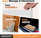 HOMEDANT 5 Tier Storage Shelves Adjustable Laminated Boltless Garage Metal Shelving Unit Heavy Duty Utility Rack Shelf Warehouse Pantry Closet Kitchen (4, (M) 35.9" W, White)