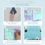 3 Pack Foil Fringe Backdrop - Transparent Blue Shiny Tinsel Curtains for Party Decoration/Photo Booth Props - 3.3x8.2FT Metallic Foil Backdrop for Birthday, Wedding, Graduation, Christmas