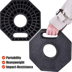 Traffic Delineator Post Cones with Heavy-Duty Octagonal Rubber Base, Channelizer Post Kit for Road Construction Work, Traffic Guidance, Garage Parking, Crowd Control (6, 42")