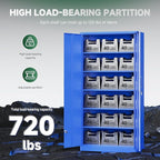 Letaya Metal Garage Storage Cabinets with Lock Door and Adjustable Shelves, Steel Tool Cabinets for Home,Office,Warehouse Organisieren (Blue)