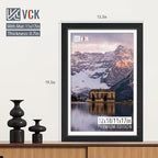 VCK 12x18 Picture Frame 5 Pack - with Mat 11x17, Solid Wood Poster Frame with HD Glass, Black Exclusive Wood Grain, Wall & Gallery Display