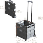 Mobile Utility Cart, Rolling Cart, Black