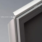 M&T Displays Opti Snap Poster Frame 11x17 Inch Silver 1" Aluminum Profile Front Loading Wall Mounting Photo Picture Document Certificate Sign Holder Mitered Corner Anti Glare Cover (1000 pack)