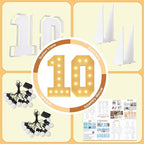 Imprsv 4FT Light Up Numbers, Marquee 10th Birthday Decorations for Girls Boys, Large Light Up 10th Birthday Women Foam Board Anniversary Party Decorations Arch Kit (DIY)