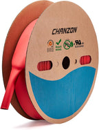 Chanzon 2:1 Ratio - 80Ft Roll - 25/32" (20mm) Heat Shrink Tubing 2:1(25M Total Length) Red Polyolefin Sleeving Wrap Shrinking 2 to 1 1pcs