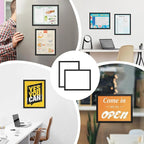 Relx 12 Pcs 8.5 x 11'' Self-Adhesive Magnetic Wall Signs Holder Magnetic Picture Frame Document Holder Wall & Window Adhesive Frames for Office Home Store Restaurant
