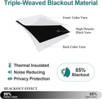 ChrisDowa Blackout Curtains 70 inches Wide for Bedroom - Extra Wide Grommet Thermal Insulated Room Darkening Curtains for Living Room (1 Panel, Greyish White, 70 x 63 Inch)