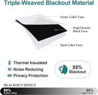 ChrisDowa Grommet Blackout Curtains for Bedroom - Thermal Insulated Room Darkening Curtains for Living Room (1 Panel Set, Greyish White, 42W x 63L)