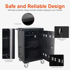 Laptop Charging Cart,35 Devices Tablet Storage Carts for pad Up to 16.3" Screen Size, Classroom Computer Mobile Charging Station for Pads, Chromebooks,Laptops, Security Storage(31+4 Bay-Black)