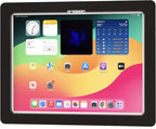 TABcare Anti-Theft Acrylic VESA Enclosure for Apple iPad Pro 13" 2024 M4 2025 M5 with Free Wall Mount Kit & 90-Degree Angle USB C Cable (Black)