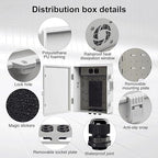 Outdoor Electrical Junction Box, ABS Water Resistant Enclosure with Internal Mounting Panel & Hinged Cover (13" H* 9.2" L* 4.6" W & Outlet)
