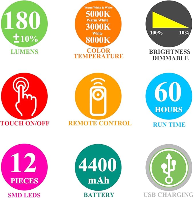 BIGMONAT Rechargeable Picture Light for Paintings with Remote, Battery Operated Dartboard Light, Wireless Art Light, Dimmable Display Lamp for Wall Photo Artwork Gallery Portrait
